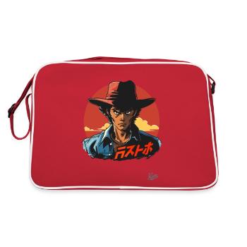 Japanese Gringo Cowboy Bob: East Meets West - Retro Bag - red/white - Back