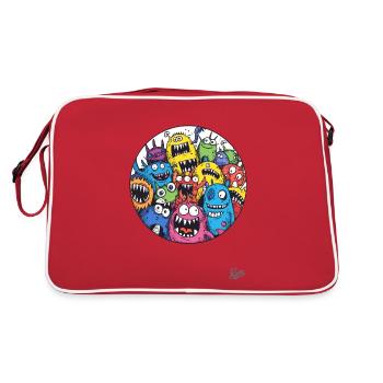 Drôles d’amis monstres - Sac Retro - rouge/blanc - Dos