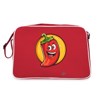 Bonjour! Pepperoni épicé drôle - Sac Retro - rouge/blanc - Dos