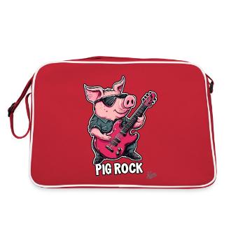 Guitare jouant Rock Pig - Sac Retro - rouge/blanc - Dos