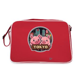 Cochons super mignons de Tokyo - Sac Retro - rouge/blanc - Dos