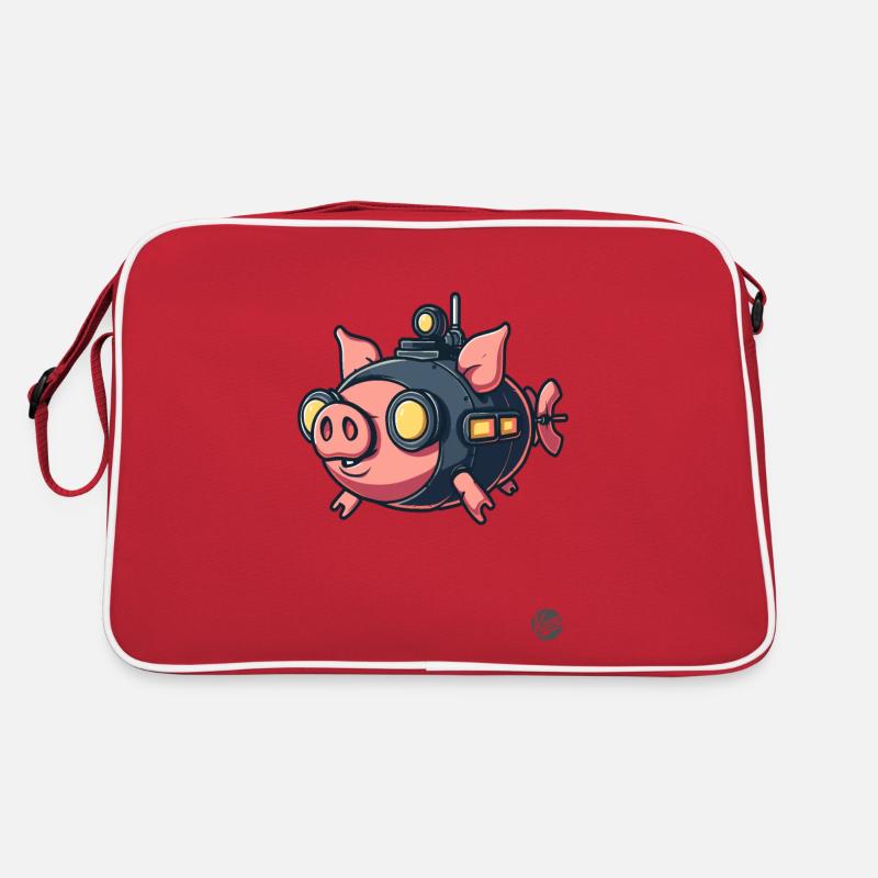 Fun Submarine Pig Adventure Retro Bag