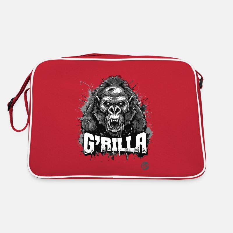 Super Angry Zombie Gorilla Retro Bag