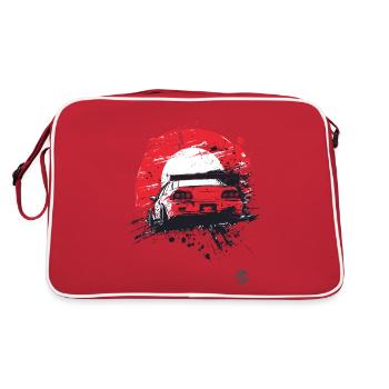 Drapeau japonais de la voiture de course JDM de la vieille école - Sac Retro - rouge/blanc - Dos
