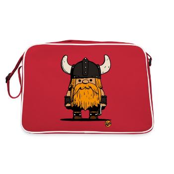 Little Gnome Warrior Viking - Retro Bag - red/white - Back