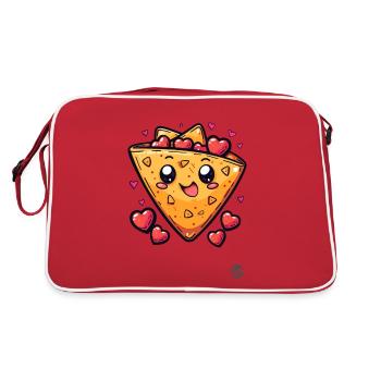 Love, Nachos and Hearts - Retro Bag - red/white - Back