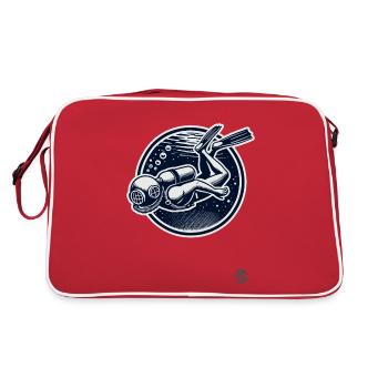 Plongée en mer avec équipement et bulles - Sac Retro - rouge/blanc - Dos