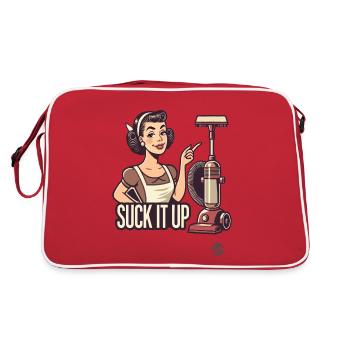 Femme au foyer rétro. Aspirateur vintage, aspirez-le - Sac Retro - rouge/blanc - Dos