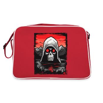 Crâne Faucheuse - Sac Retro - rouge/blanc - Dos