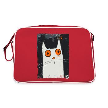 The Art of Surprise – A Cat - Retro Bag - red/white - Back