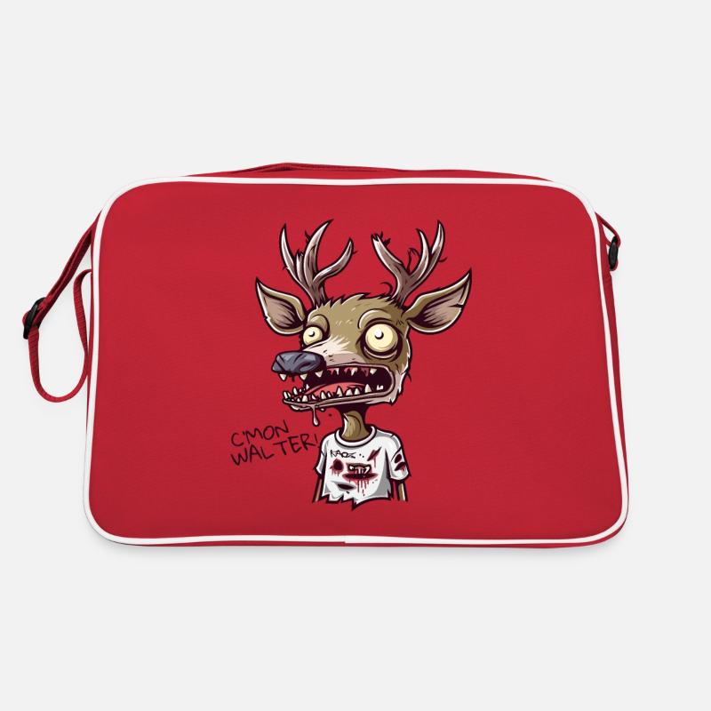 Completely exhausted reindeer asks Walter for more Retro Bag
