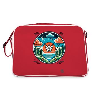 Origami World - Retro Bag - red/white - Back
