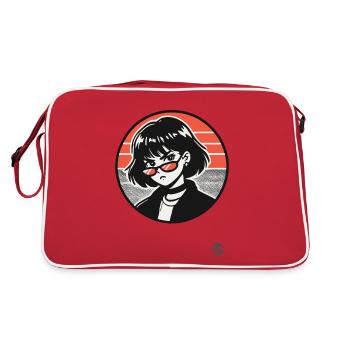 Cette fille est synonyme d’ennuis - Sac Retro - rouge/blanc - Dos