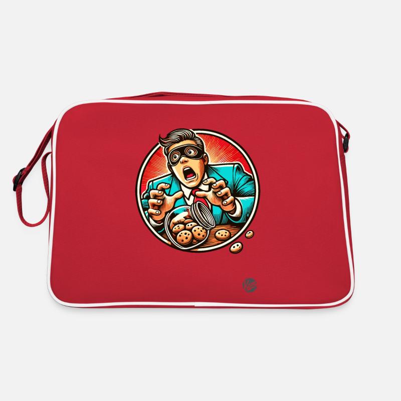 Manager erwischt: Hand in der Keksdose - Retro Tasche - Rot/Weiß