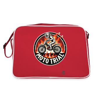 Motocross Moto Trial in Hell - Retro Bag - red/white - Back