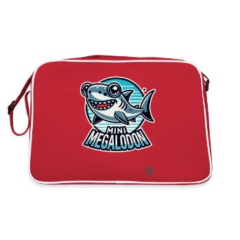 Petit requin mégalodon mignon - Sac Retro - rouge/blanc - Dos