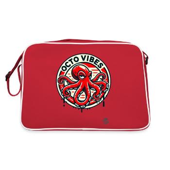 Pieuvre de mauvaise humeur - Sac Retro - rouge/blanc - Dos
