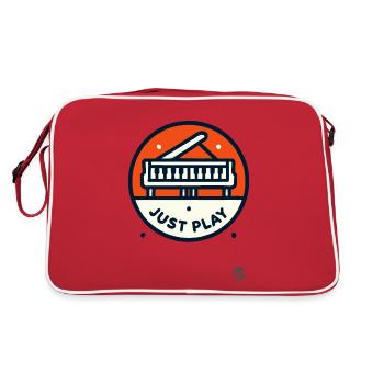 Just play the piano - Retro Bag - red/white - Back