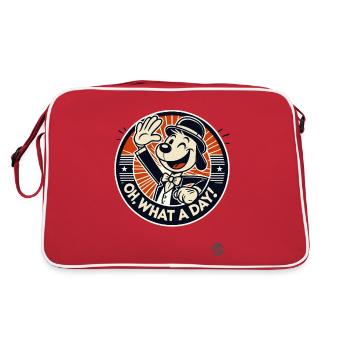 Oh, quelle journée ! Chien de dessin animé rétro - Sac Retro - rouge/blanc - Dos