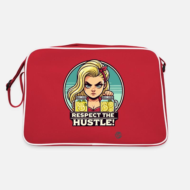 Rispetto Hustle, Limonate Saldi Cheerleader - Borsa retrò - rosso/bianco