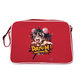 Dayum cartoon girl, damn it! - Retro Bag - red/white - Back