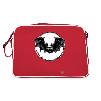 Chauve-souris d’horreur effrayante - Sac Retro - rouge/blanc - Dos
