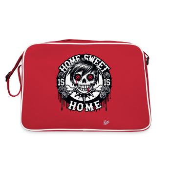 Sweet Home Emo Punk Skull - Retro Bag - red/white - Back