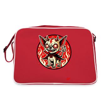 Petit chien Satan de l’enfer - Sac Retro - rouge/blanc - Dos