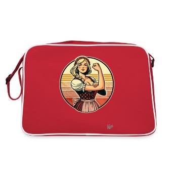 Super Strong Dirndl Maid - Retro Bag - red/white - Back