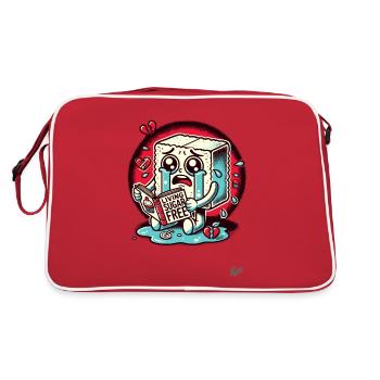 Weeping Sugar Cube: Life Without Sugar - Retro Bag - red/white - Back
