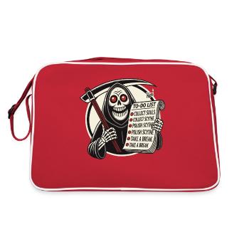 Grim Reaper To-Do : Collecter des âmes fait une pause - Sac Retro - rouge/blanc - Dos