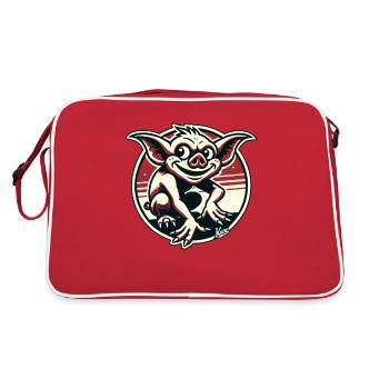 Mon chéri le Cochon Gobelin - Sac Retro - rouge/blanc - Dos