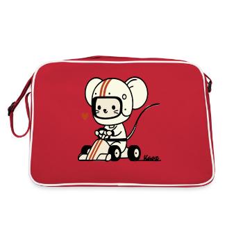 Go-Kart Mouse Racer - Retro Bag - red/white - Back
