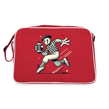 La pantomime française joue au football américain - Sac Retro - rouge/blanc - Dos
