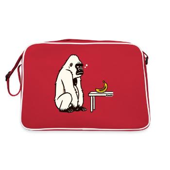 Bananes ou pas ? Gorille à la banane - Sac Retro - rouge/blanc - Dos