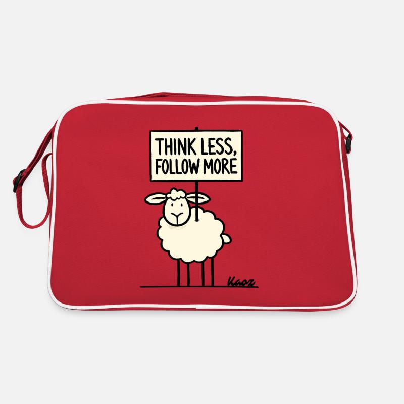 Protest sheep: think less, follow more Retro Bag