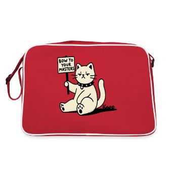 Chat protestataire sarcastique – Arc-en-avant ! - Sac Retro - rouge/blanc - Dos