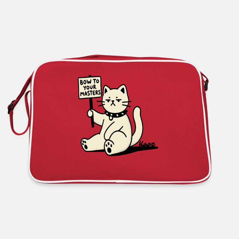 Chat protestataire sarcastique – Arc-en-avant ! Sac Retro