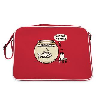 Burnout Fish & Frog Therapist - Retro Bag - red/white - Back
