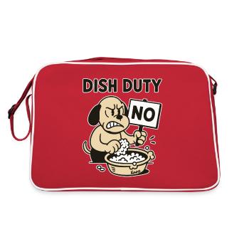 Cuisine Service de vaisselle et de vaisselle Le chien dit non - Sac Retro - rouge/blanc - Dos