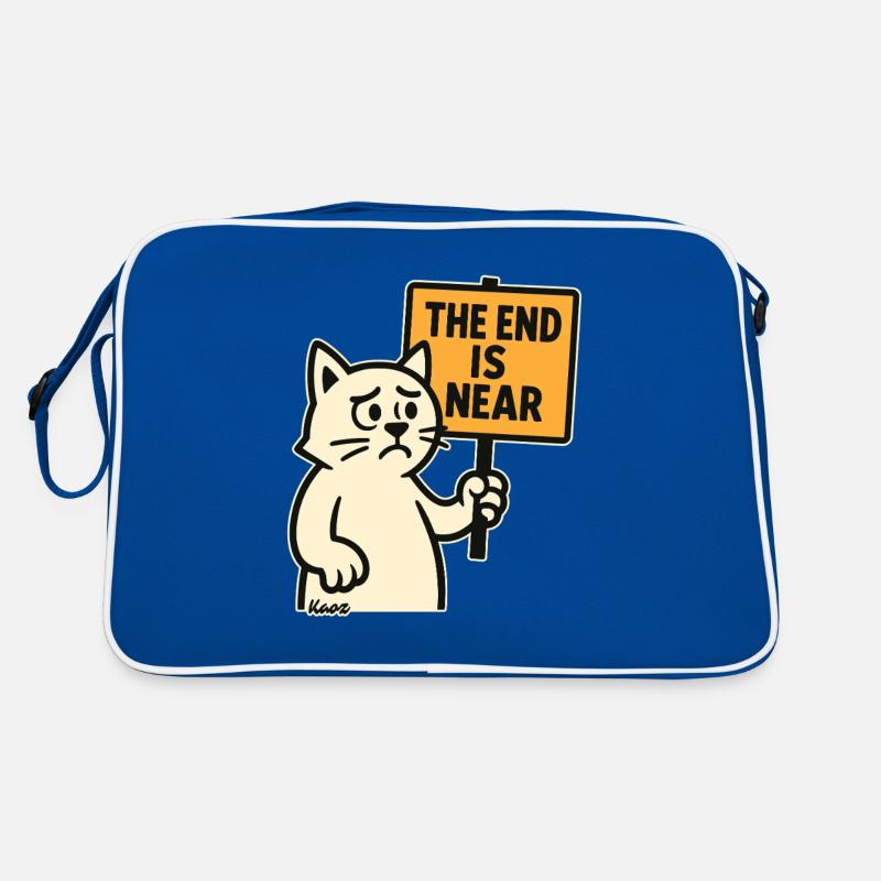 Chat triste avec « La fin est proche » Sac Retro