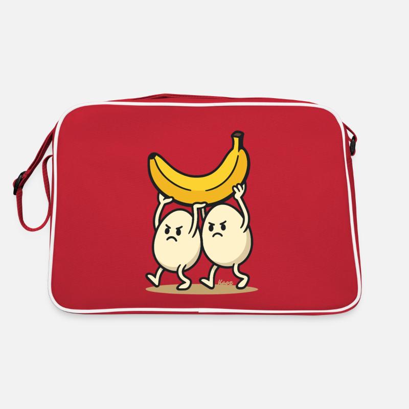 Teamwork – Zwei Eier und eine Banane Retro Tasche