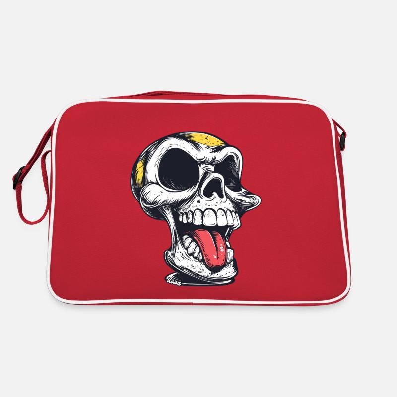 Crâne avec langue – crâne effronté Sac Retro