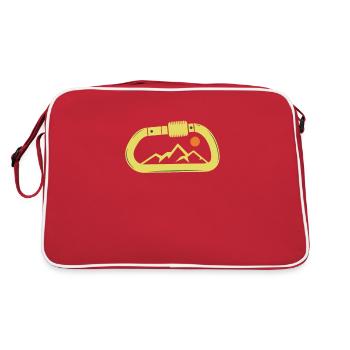 Bergsteigen, Felsklettern, Klettersport Karabiner - Retro Tasche - Rot/Weiß - Hinten