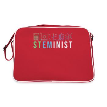 Steminist math technology, technologist research - Retro Bag - red/white - Back