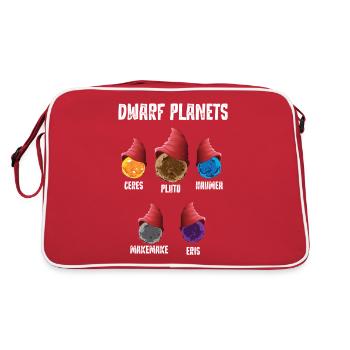 Dwarf Planets, dwarf planets solar system - Retro Bag - red/white - Back