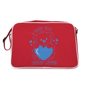 Je t’aime baissier très rétro-valentines - Sac Retro - rouge/blanc - Dos