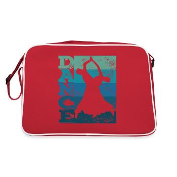 Gesellschaftstanz Wiener Walzer - Retro Tasche - Rot/Weiß - Hinten