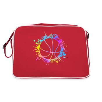 Basketball Colorful Splashes - Retro Bag - red/white - Back