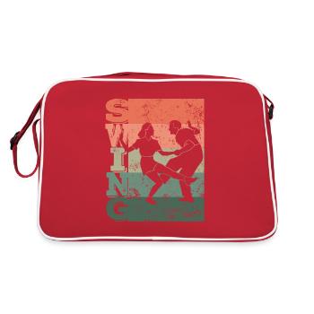 Boogie Woogie Dance Swing Dance Couple - Retro Bag - red/white - Back